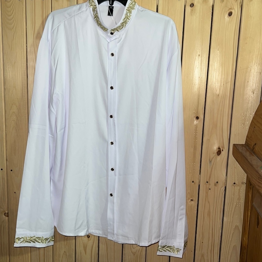 ZEROYAA Mens Hipster White Shirt XXL NWT